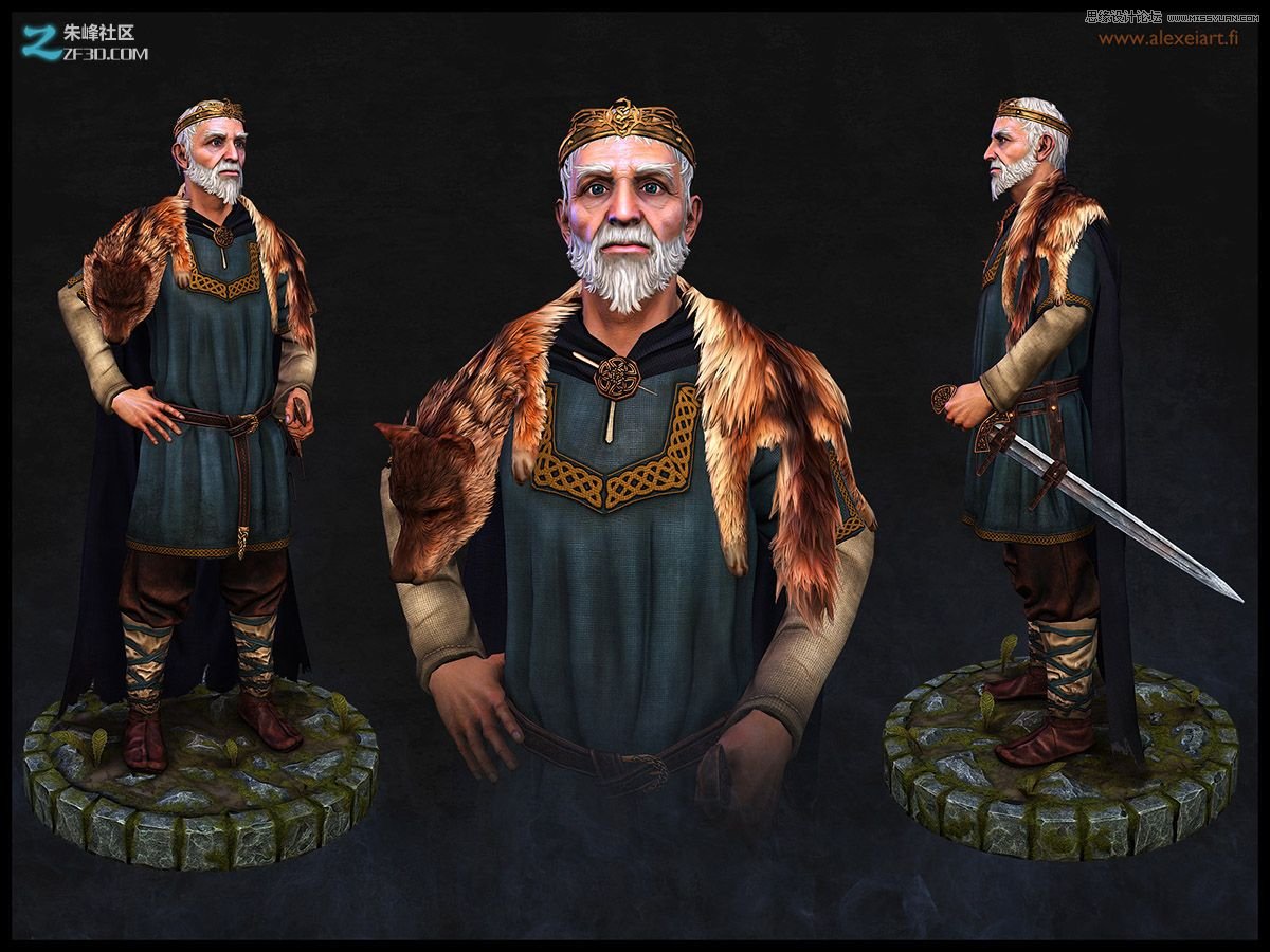 3dmax制作歐洲風格的老國王教程