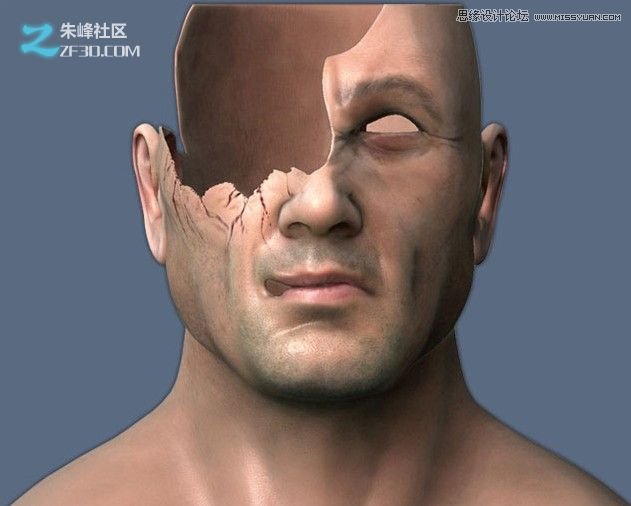 3DMAX制作科技獨眼怪人建模教程