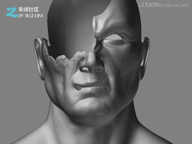 3DMAX制作科技獨眼怪人建模教程
