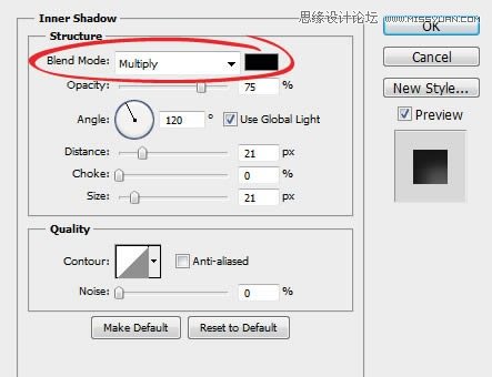Photoshop通過字體實例解析內陰影功能