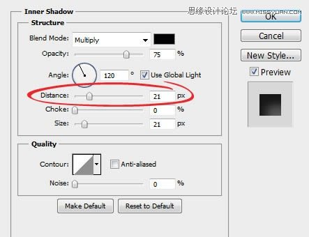 Photoshop通過字體實例解析內陰影功能
