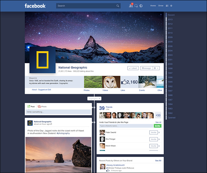 29例主流社交網站的非官方再設計欣賞