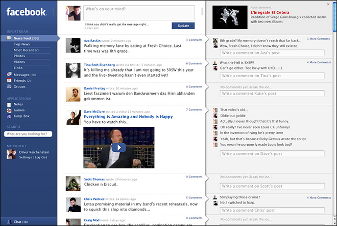 29例主流社交網站的非官方再設計欣賞