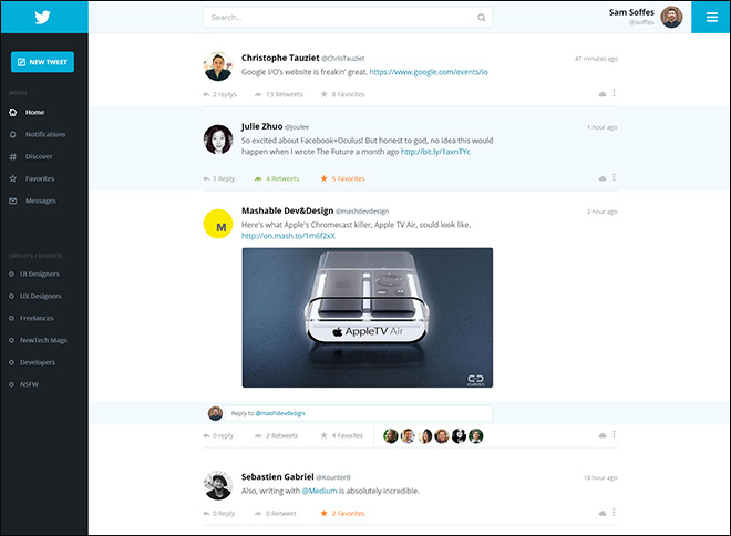 29例主流社交網站的非官方再設計欣賞