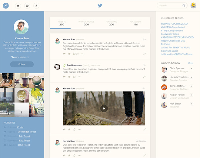 29例主流社交網站的非官方再設計欣賞