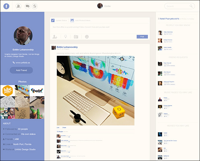 29例主流社交網站的非官方再設計欣賞