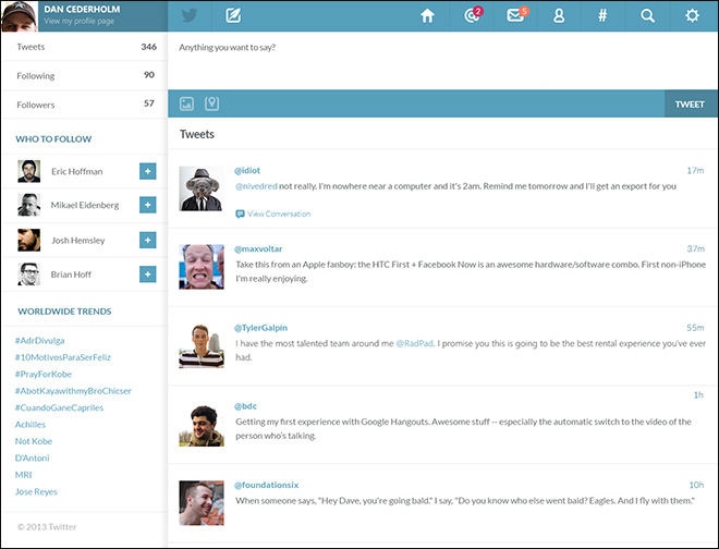29例主流社交網站的非官方再設計欣賞