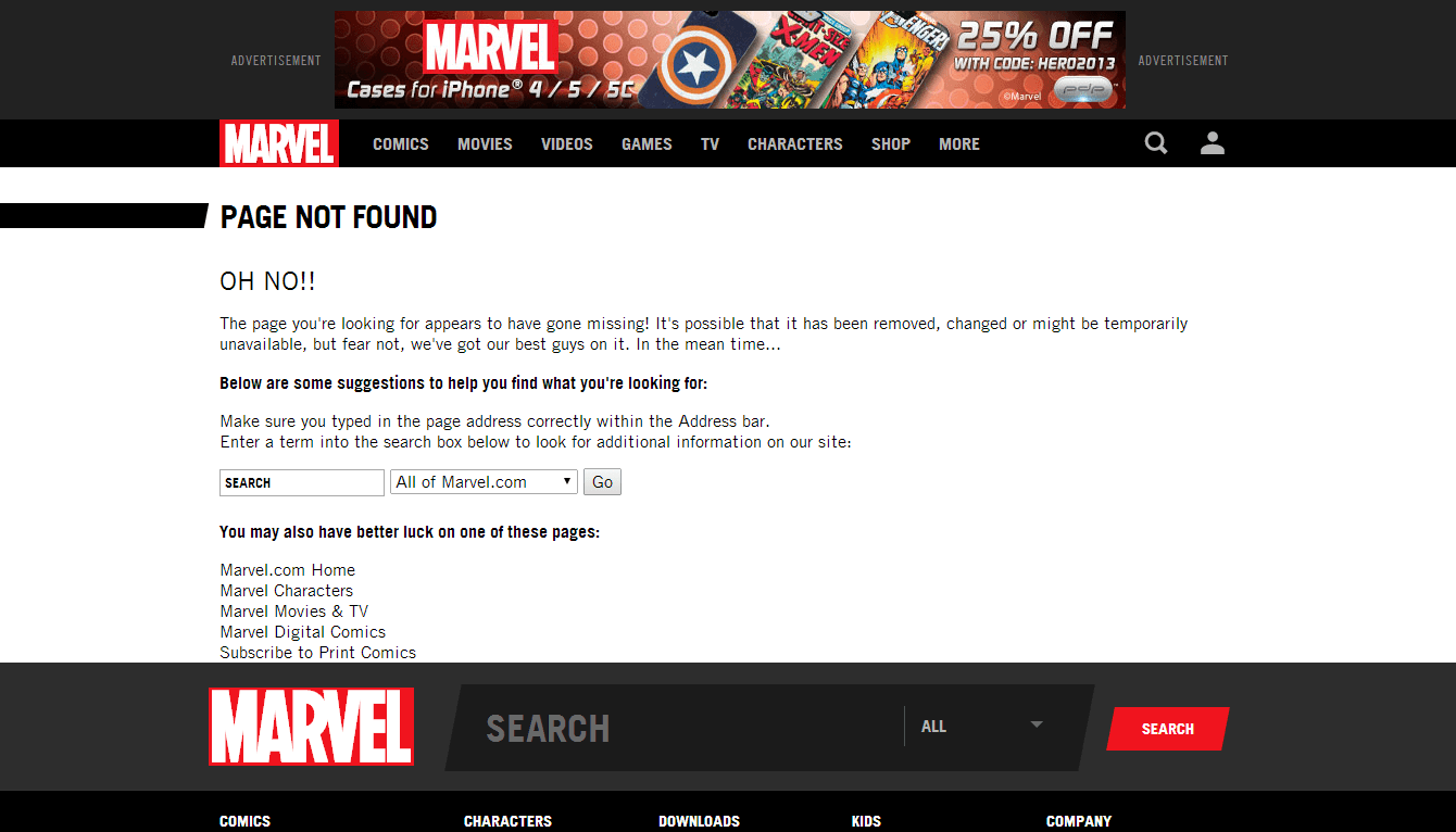 不容錯過的優秀404頁面設計欣賞