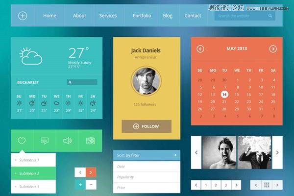 clip_image024 30款精致大氣的的網(wǎng)頁UI套裝模板下載