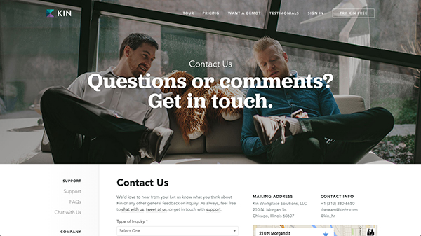 15款體驗舒適的聯系人頁面設計欣賞