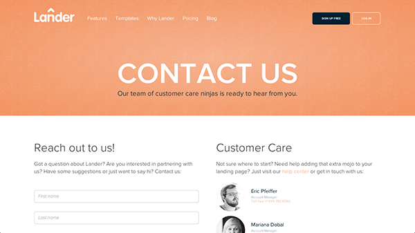 15款體驗舒適的聯系人頁面設計欣賞