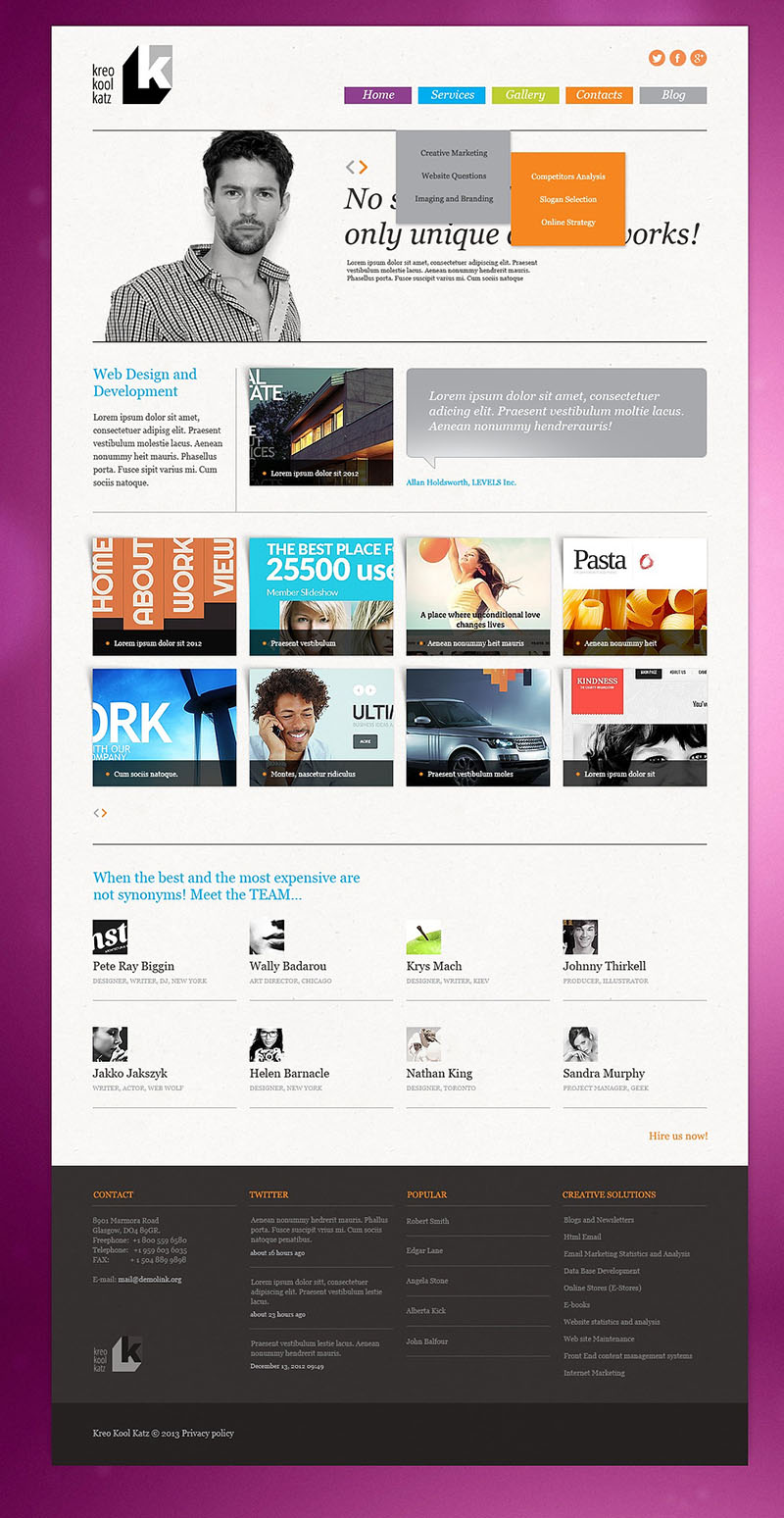 40款高質量的WordPress和Joomla模板