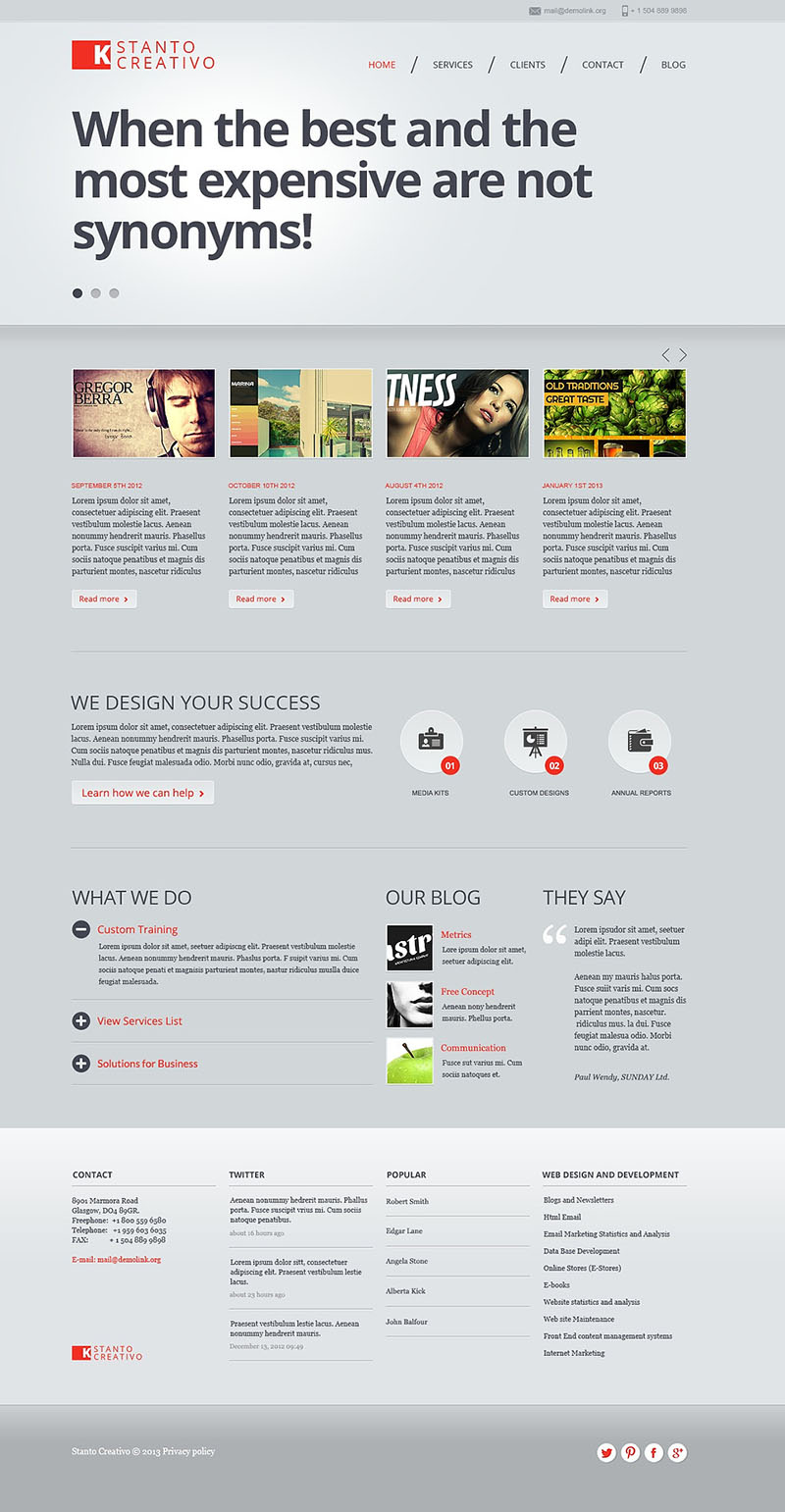 40款高質量的WordPress和Joomla模板