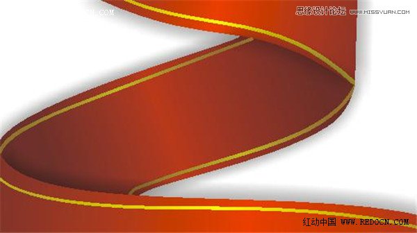 Coreldraw制作漂亮的圣誕節(jié)紅色絲帶