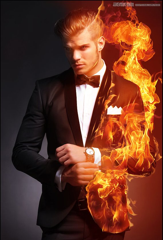 Photoshop制作超酷的火焰燃燒人物效果圖