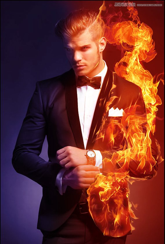 Photoshop制作超酷的火焰燃燒人物效果圖