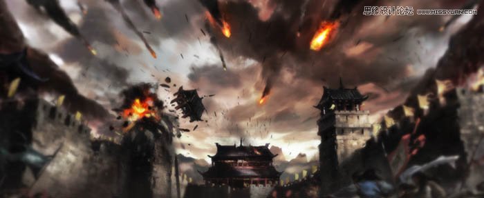 Photoshop制作時尚大氣的游戲專題頁模板