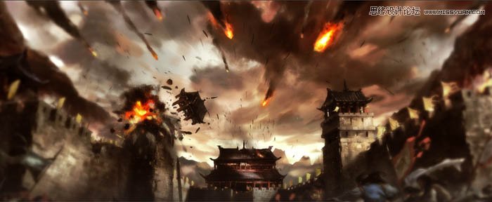 Photoshop制作時尚大氣的游戲專題頁模板