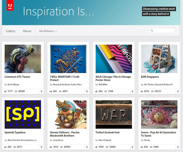 15款創意的靈感發掘類網頁設計欣賞