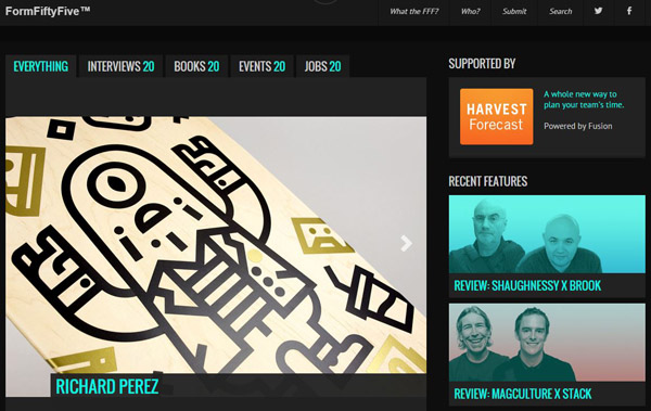 15款創意的靈感發掘類網頁設計欣賞