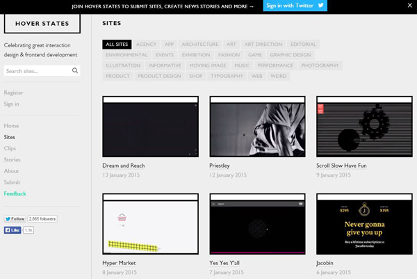 15款創意的靈感發掘類網頁設計欣賞