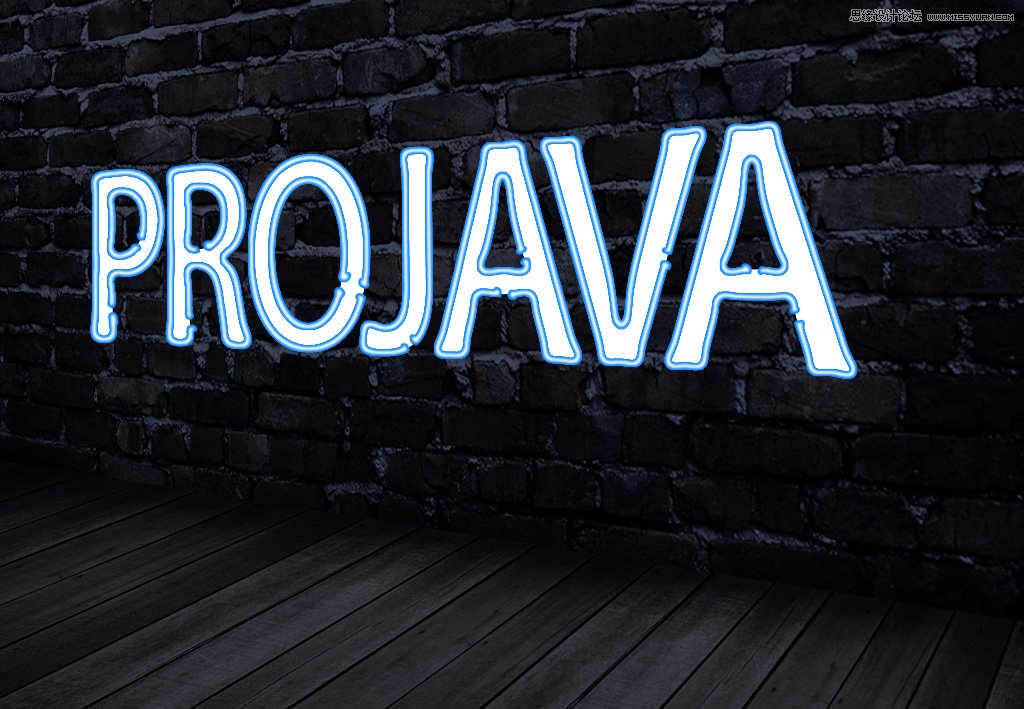 Photoshop制作超酷的藍色霓虹燈效果圖