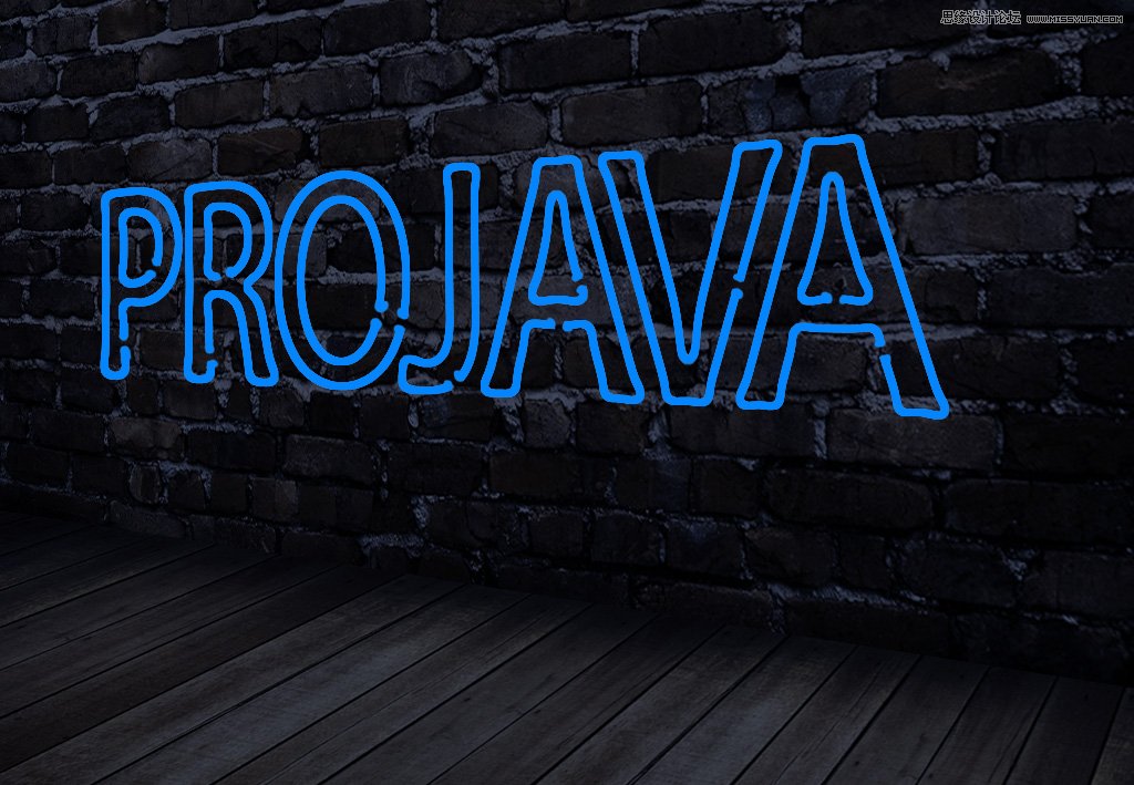 Photoshop制作超酷的藍色霓虹燈效果圖