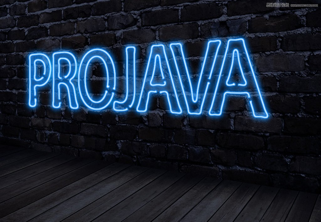 Photoshop制作超酷的藍色霓虹燈效果圖