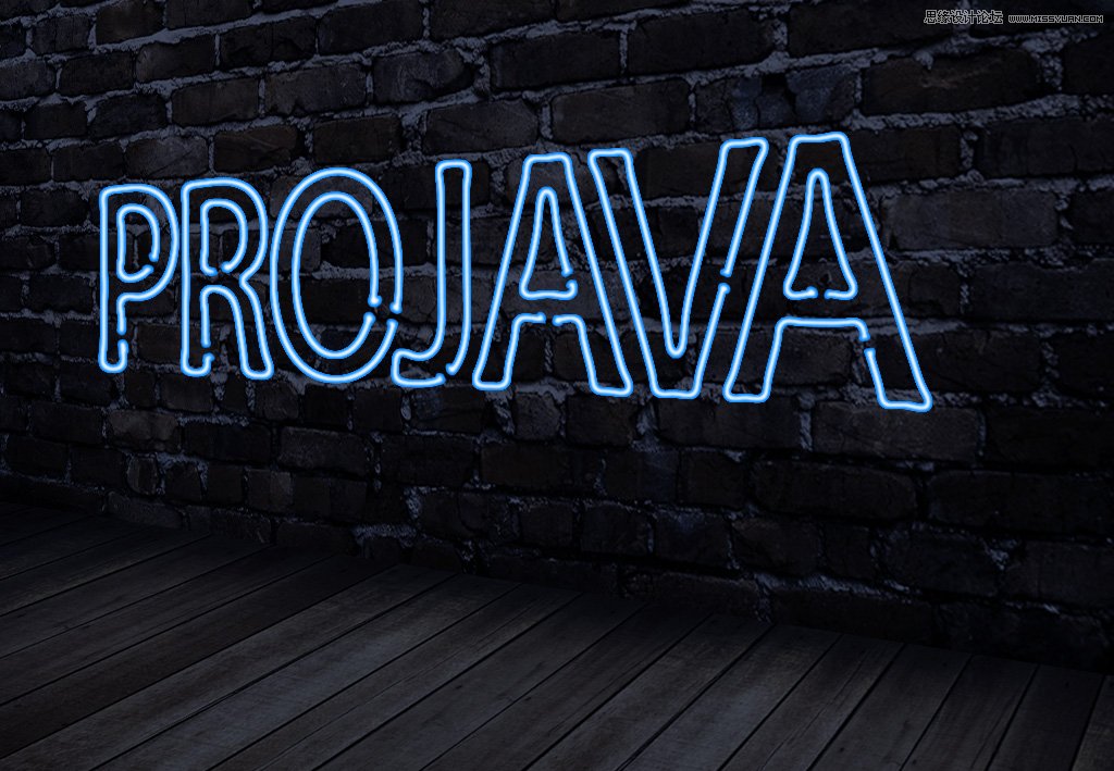 Photoshop制作超酷的藍色霓虹燈效果圖