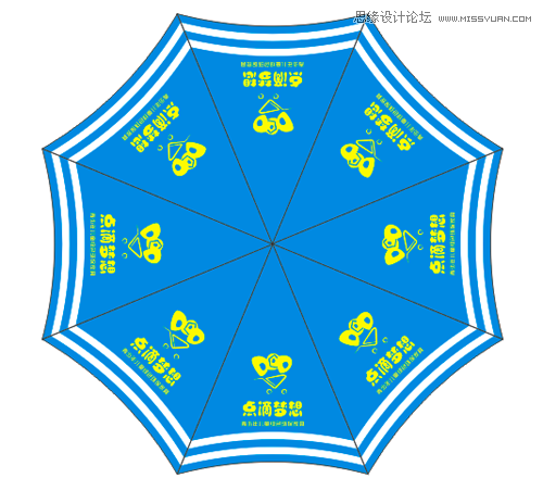CorelDraw快速的制作廣告雨傘效果圖