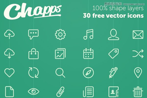 32組超精致的時尚網頁圖標素材免費下載