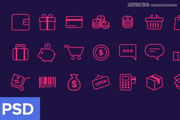 32組超精致的時尚網頁圖標素材免費下載