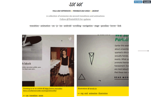 9個移動動效設計必備的靈感收集站