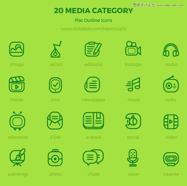 1000多款最新的優質矢量圖標打包下載