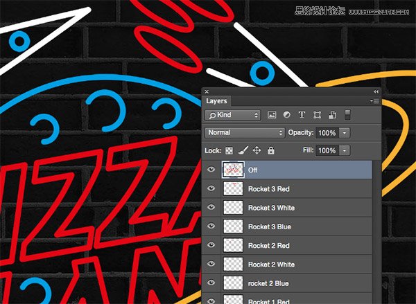 Photoshop結合AI制作時尚閃爍霓虹燈動畫效果