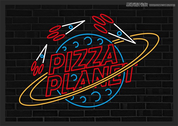 Photoshop結合AI制作時尚閃爍霓虹燈動畫效果