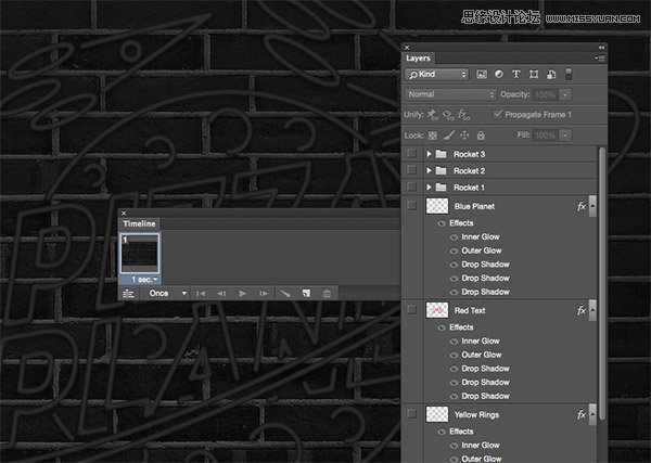 Photoshop結(jié)合AI制作時尚閃爍霓虹燈動畫效果