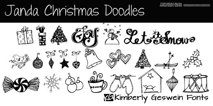 20款令人驚喜的圣誕節主題字體打包下載