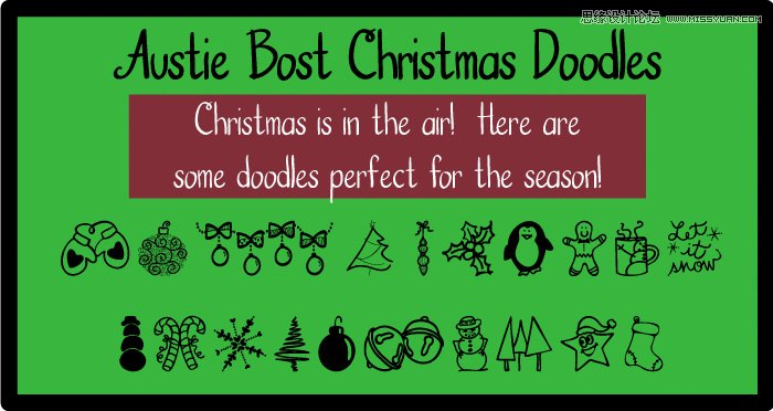 20款令人驚喜的圣誕節主題字體打包下載