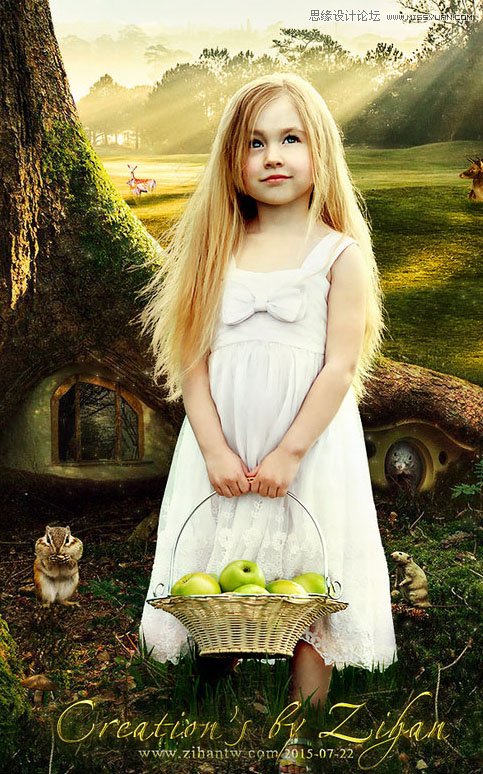 Photoshop�ϳ�ͯԒ�����СŮ����������