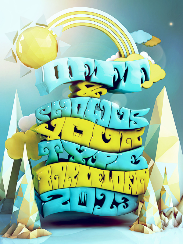 30款創意風格的國外3D立體字設計欣賞