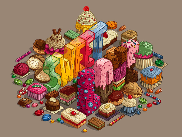 30款創意風格的國外3D立體字設計欣賞