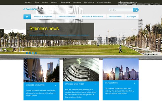 精選全球的鋼鐵公司是如何設計官方網站
