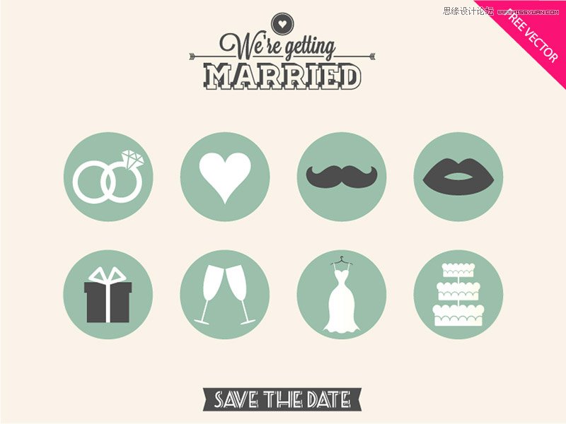 12組高質(zhì)量的婚禮圖標免費打包下載