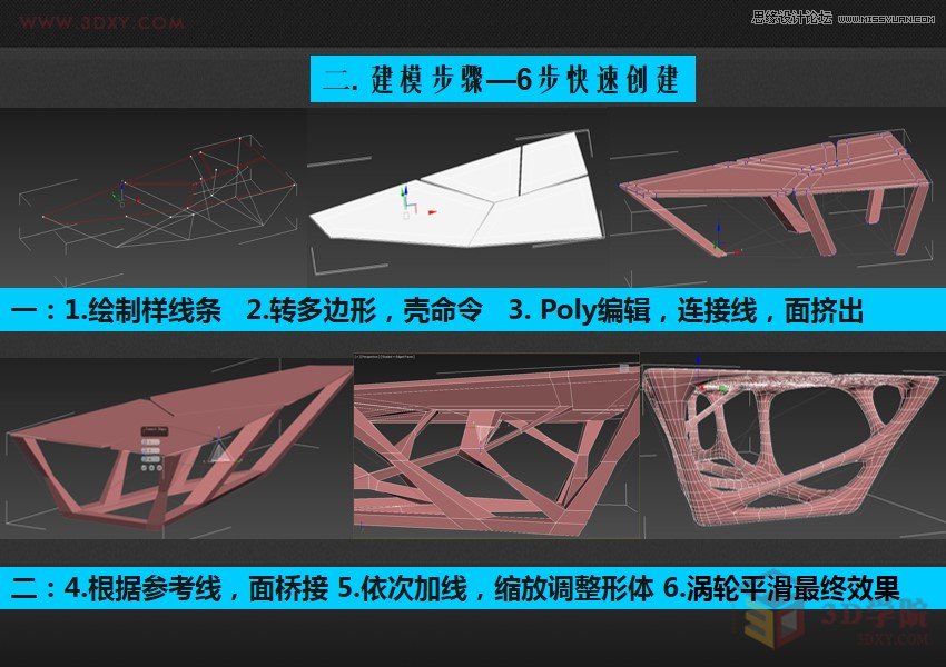 3ds max異形一體化造型之創(chuàng)意桌子