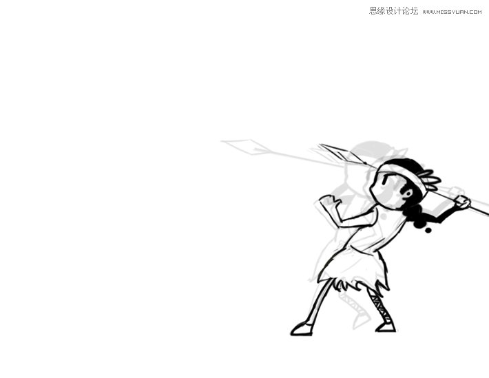 Photoshop制作小人投擲標(biāo)槍GIF動畫效果圖