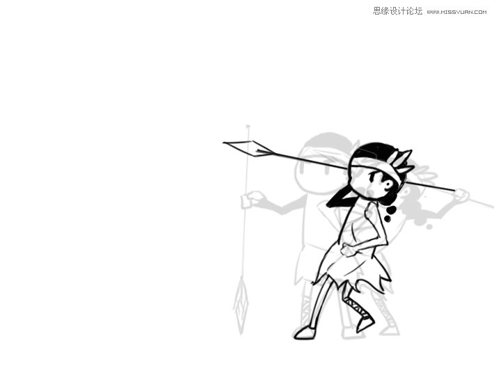 Photoshop制作小人投擲標(biāo)槍GIF動畫效果圖