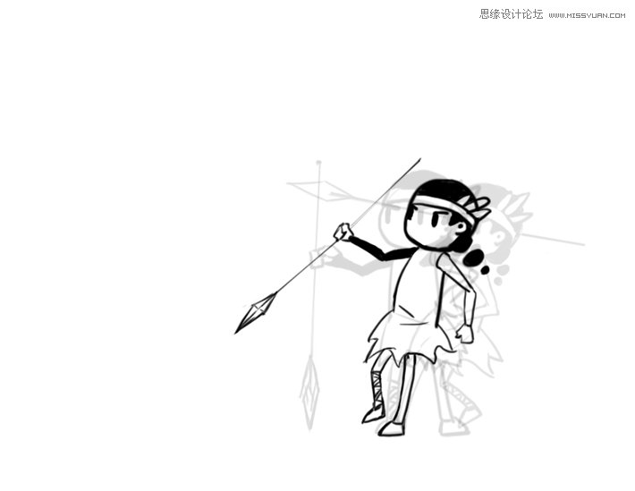 Photoshop制作小人投擲標(biāo)槍GIF動畫效果圖