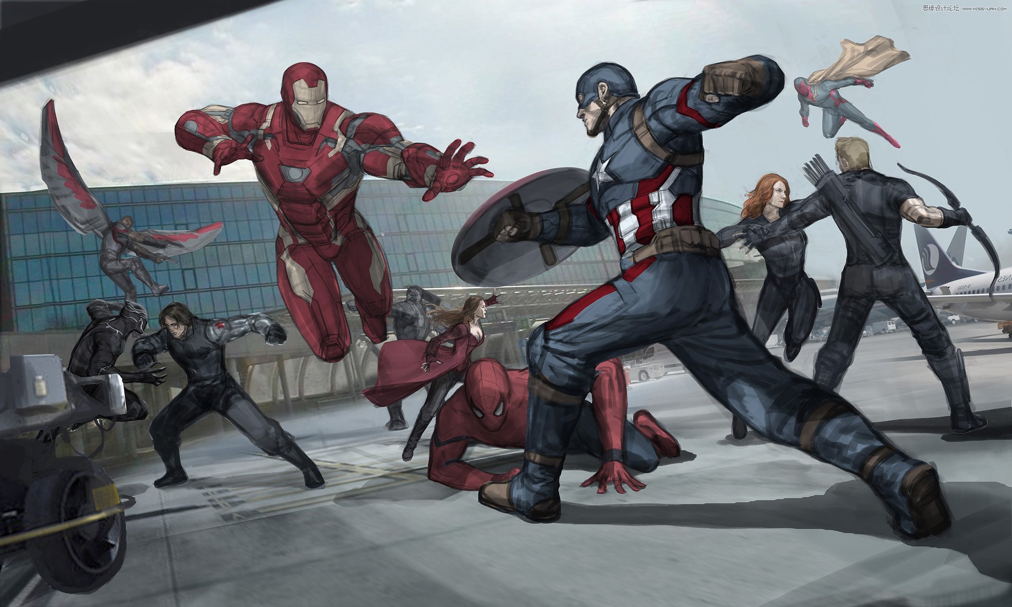 詳細(xì)美國隊長3系海報創(chuàng)作步驟與教程