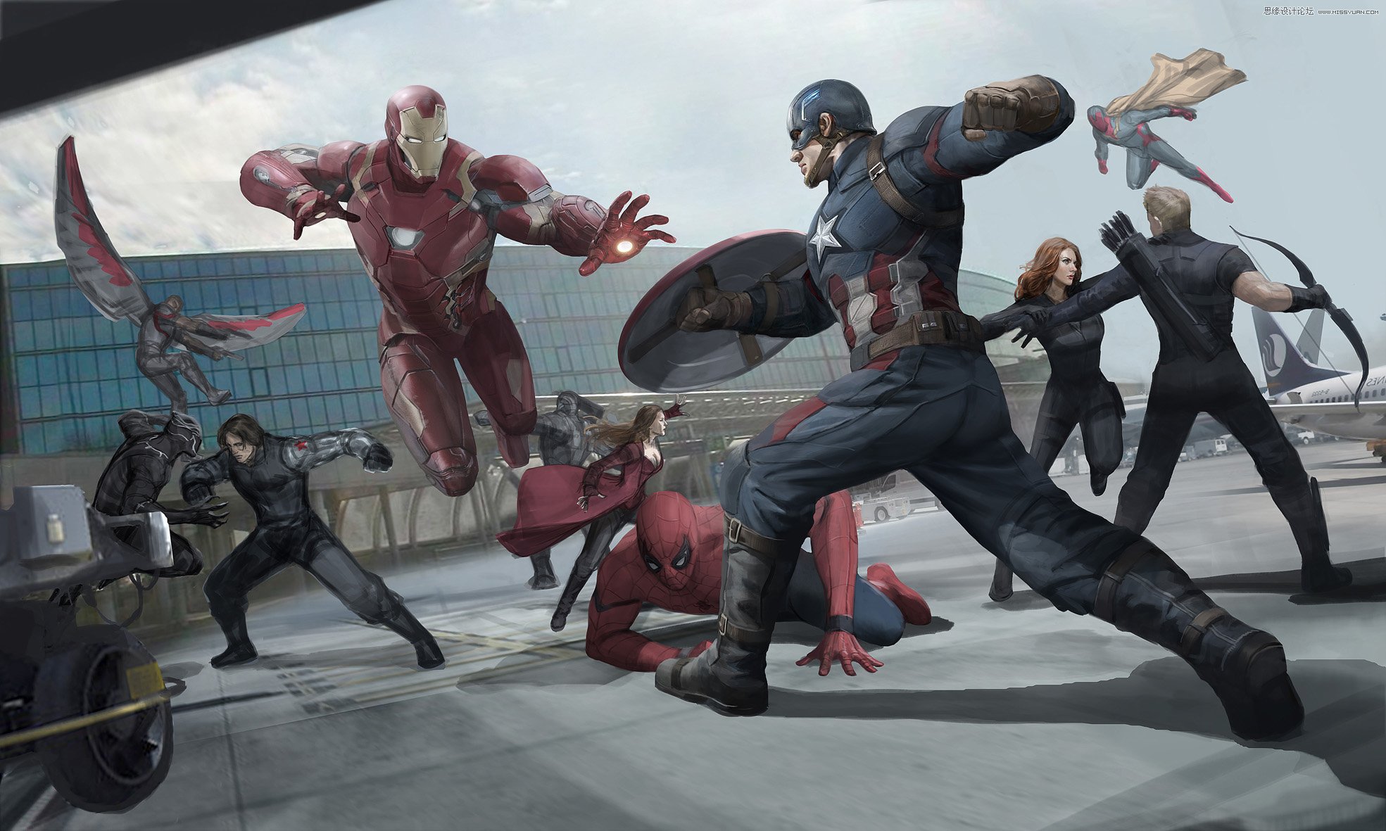 詳細(xì)美國隊長3系海報創(chuàng)作步驟與教程